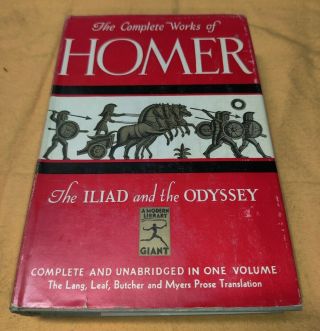 Complete Of Homer - The Iliad And The Odyssey Modern Library Giant 1950
