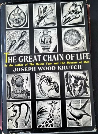 " The Great Chain Of Life " 1956 Edition Autographed By Joseph & Marcelle Krutch
