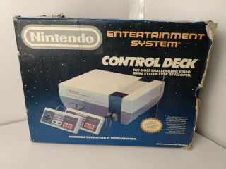 Vintage Nintendo Nes Control Deck Empty Box Only