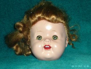 Vintage 6 " Unmarked Hard Plastic Doll Head - Saucy Walker Type