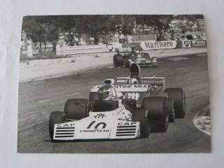 Vintage 1973 French Grand Prix Racing Photograph Photo - Carlos Reutemann,