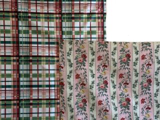 Lovely Antique 19th Century French Floral Cotton Printed Fabric 5151