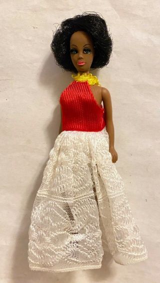 Red & White Gown Fits Dawn & Friends No Doll