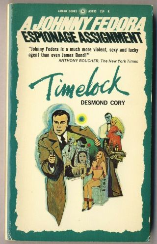 Desmond Cory - Timelock - Award Books - 1968 / Johnny Fedora