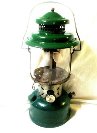Vintage 1956 Coleman Double Mantle Lantern Model 220E Lights 3