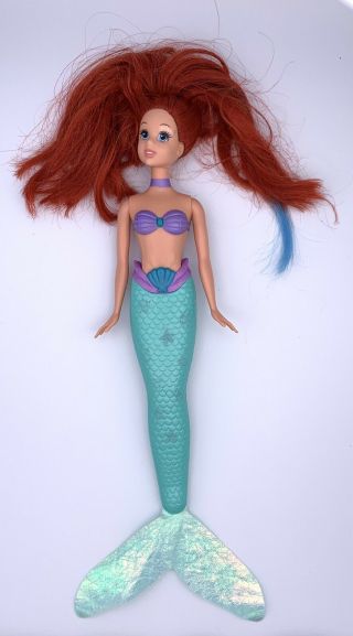 Disney Princess Ariel Barbie Mattel 2007 Little Mermaid Doll Blue Hair Streak