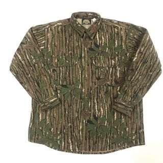 Vtg Cabela’s Usa Realtree Camouflage Hunting Shirt Camo Xl Heavy Flannel Button