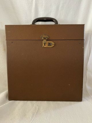 Vintage 78 & 33&1/3 Record Storage Carrying Case For 10/12”lps Built - In Dividers