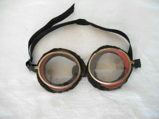 Vintage Motorcycle Driver Rider Rat Rod Safety Goggles - Side Guards Industrial