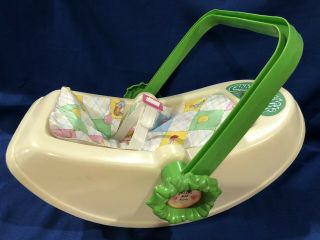 Vintage 1983 Coleco Cabbage Patch Kids Rocking Baby Doll Carrier Car Seat