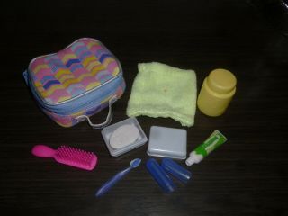 Our Generation Doll Holiday Bag Toiletry Case And Accessories