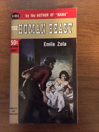 The Human Beast Emile Zola Avon Giant Book G - 1013 1954