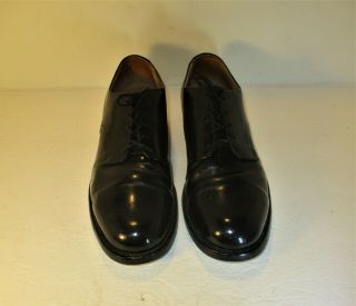 Vintage International Shoe Co.  Black Leather Military Dress Shoes - Sz - 8.  5a