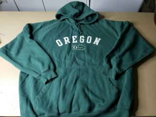 Vintage Nike Team Center Swoosh University Of Oregon Ducks Hoodie Sweatshirt Xl