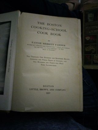 The Boston Cooking School Cook Book - Fannie Merrit Farmer 1917
