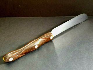 Vintage Cutco 1722 Butcher Knife Brown Orange Marble Swirl Handle Usa 8 " Blade