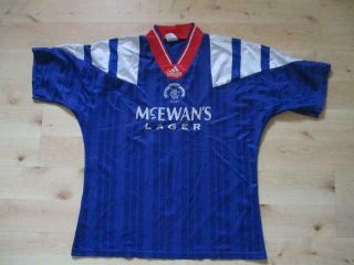 Rangers Football Shirt 1992 1993 1994 Vintage Adidas M Medium
