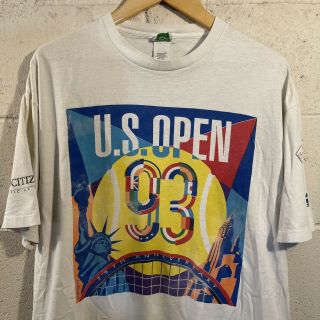 Vintage 1993 Us Open Tennis T Shirt Size Xl White 90s Single Stitch Vtg York