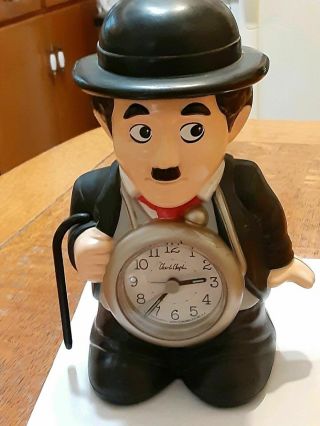 Vintage Charlie Chaplin Rhythm Speak Up Talking Alarm Clock.