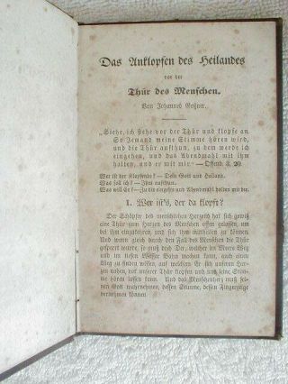 Antique 1800 ' s CHRISTIAN BOOK THE SAVIOR KNOCKING AT THE DOOR German Language 3