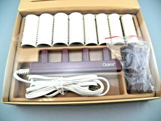 Vintage Clairol Set - a - Way Travel Hairsetter 8 Hot Rollers & 10 Clips w/Case EUC 2