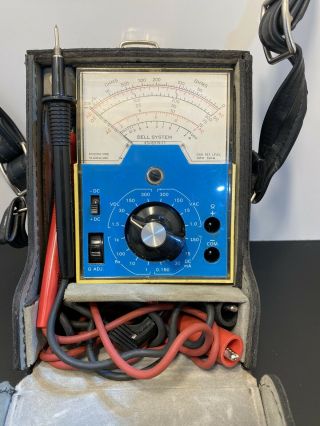 Vintage Bell System Multi - Meter Ks - 16979 - L1 - Ohms - W/probes/clamps/leat Case