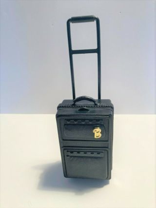 Barbie Mattel Travel Accessory Black Rolling Luggage/suitcase