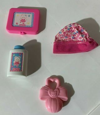 Fisher Price Little Mommy Doll Accessory Set - Hat,  Rattle,  Powder & Wipes