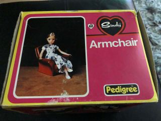Boxed Sindy Doll Red Vinyl Armchair,  1976,  Pedigree,  44520,