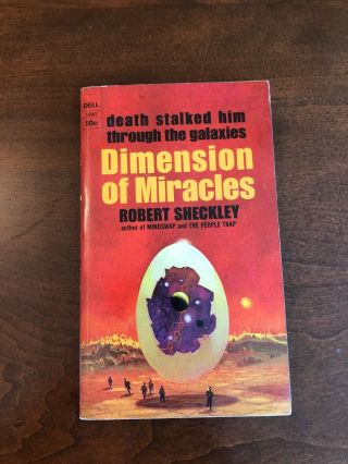 Vintage " Dimensions Of Miracles " By Robert Sheckley Pb 1st Dell 1968