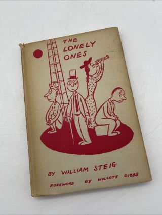 1942 The Lonely Ones Book By William Steig Hcdj Vintage Humor Mcm Illustration