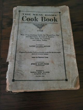 1923 Cookbook,  THE HOME COOK BOOK by Illinois State Register,  Springfield IL 2