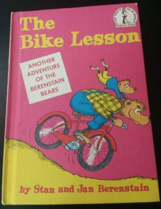 1964 The Bike Lesson Stan & Jan Berenstain Vtg Beginner Book Dr.  Seuss Bce Vgc