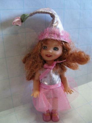 Barbie Kelly Wizard Of Oz Doll - Pink Munchkin Red Hair Freckles Dress Hat Clothes