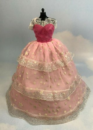 Barbie Doll Clothing: 1985 Dream Glow Fashions Pink Dress 2422