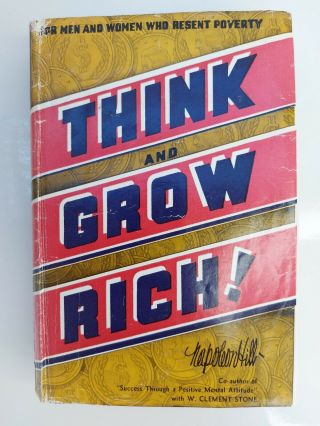 Vintage Think And Grow Rich Napoleon Hill 1961 Hardcover W/ Dustjacket