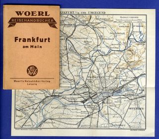 Hessen Frankfurt Main Stadt Geschichte Wirtschaft Alter Reiseführer 1931
