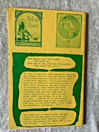 The Marijuana Consumer ' s And Dealer ' s Guide Booklet 1968 Mary Jane Superweed 2