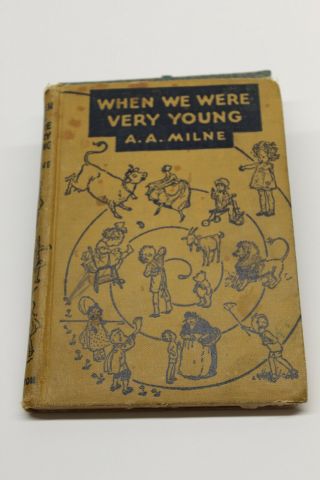 Vintage When We Were Very Young.  By A.  A.  Milne 1937 Yellow