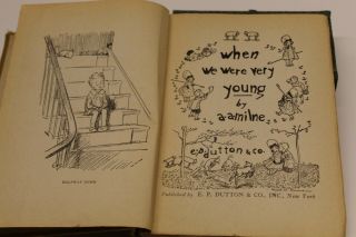 Vintage When we were very young.  by A.  A.  Milne 1937 Yellow 2