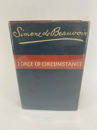Force Of Circumstance Simone De Beauvoir 1965 1st Us Ed Hc Dj Book Feminism