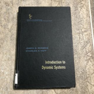 Introduction To Dynamic Systems Reswick Taft Vintage Book Exlib 1967 1st Edition