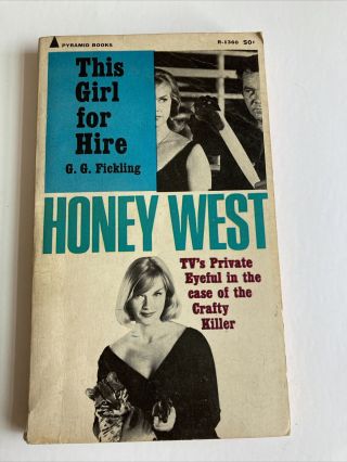 This Girl For Hire G.  G.  Fickling Vintage Honey West Tv Paperback Pyramid