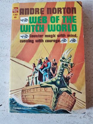Web Of The Witch World By Andre Norton Gloss Gaughan 1964 Ace Book F - 263