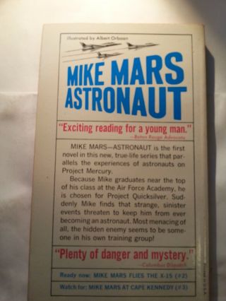 Mike Mars Astronaut 1: Donald Wollhein Doubleday 1966 Space Adventure E - 75 2