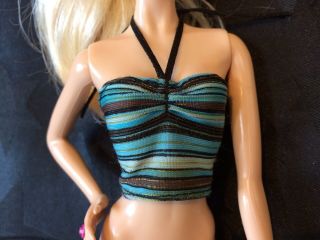 My Scene / Barbie Doll - Day & Night Westley - Blue,  Brown & Gold Striped Top