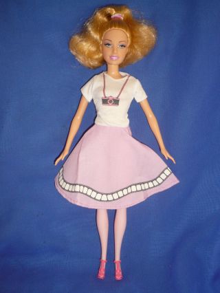 Bend Leg Barbie Doll Blonde With Pink Legs Pretty Retro Style Outfit