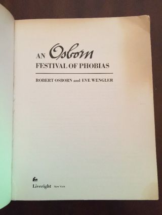 1971 An Osborn Festival of Phobias by Eve Wengler Intro by Arthur Miller 2