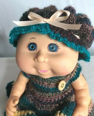 Cabbage Patch Kids 8 " Seated Hard Body Aa Girl Doll 2015 Wct Custom Clothes