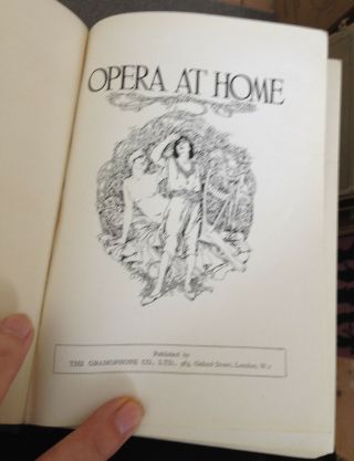 OPERA AT HOME,  THE GRAMOPHONE CO,  1921 Book 2